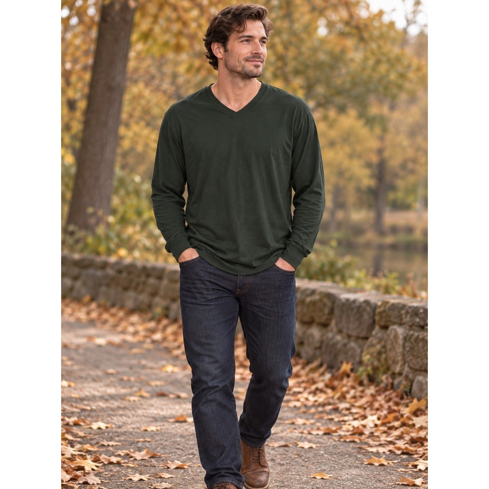 Old Navy V-Neck Sweater Mens XL Forest Green Minimalist Capsule